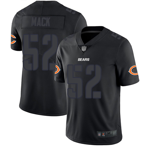 Chicago Bears Limited Black Men Khalil Mack Jersey NFL Football #52 Rush Impact